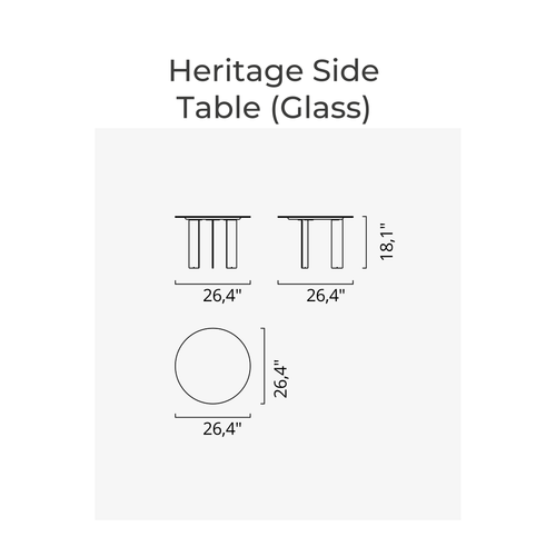 Heritage Side Table (Glass)