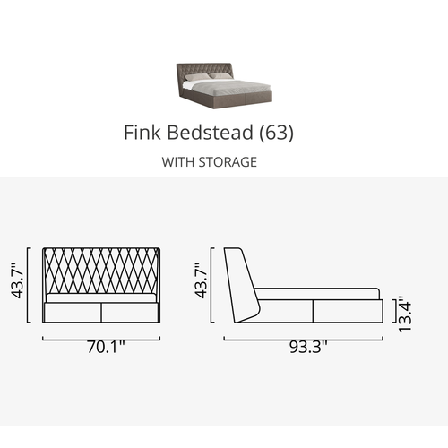 Fink Bedstead With Storage