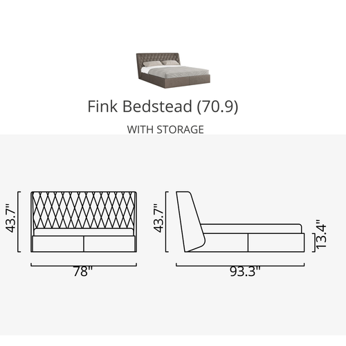 Fink Bedstead With Storage