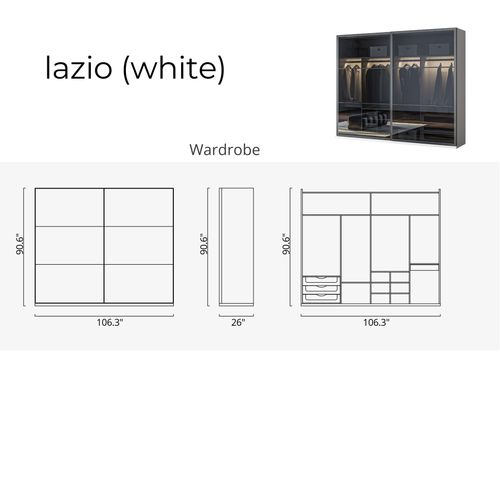 Lazio (White) Wardrobe