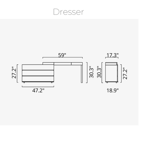 Boston Dresser (Without mirror)