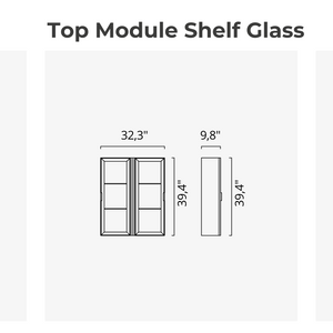 Heritage Top Module Shelf Glass