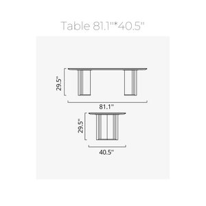 Hiro (ecru) Dining Table