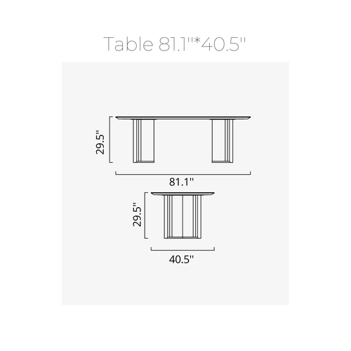 Hiro (ecru) Dining Table