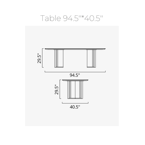 Hiro (ecru) Dining Table