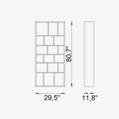 Puzzle Bookcase (Walnut)