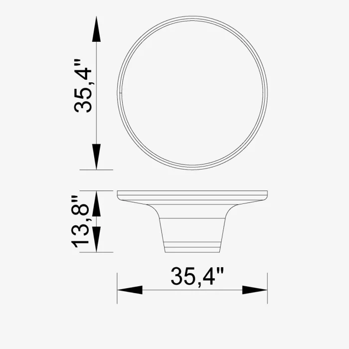 coffee table point middle