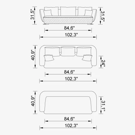 versay 4 sofa line